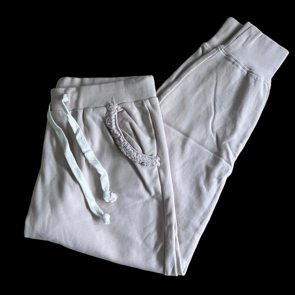 Generation Love Asta Ruffle Sweatpants joggers In Jet Stream Cream Size Large - Picture 5 of 11